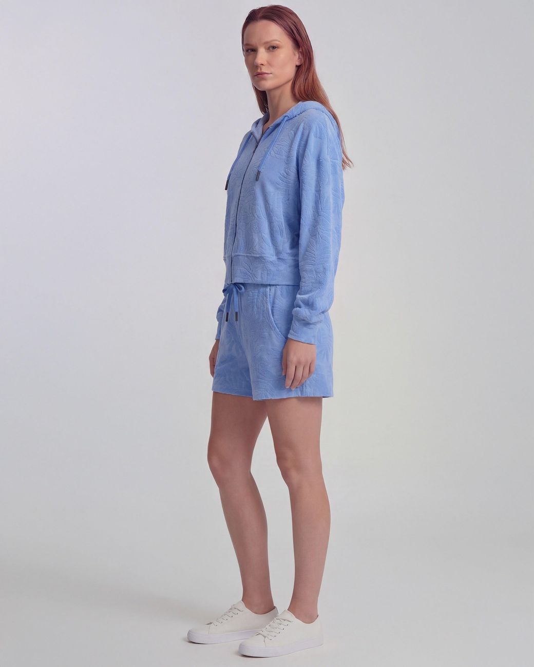 Lords of Harlech Blue Tess Drawstring Terry Toweling Short