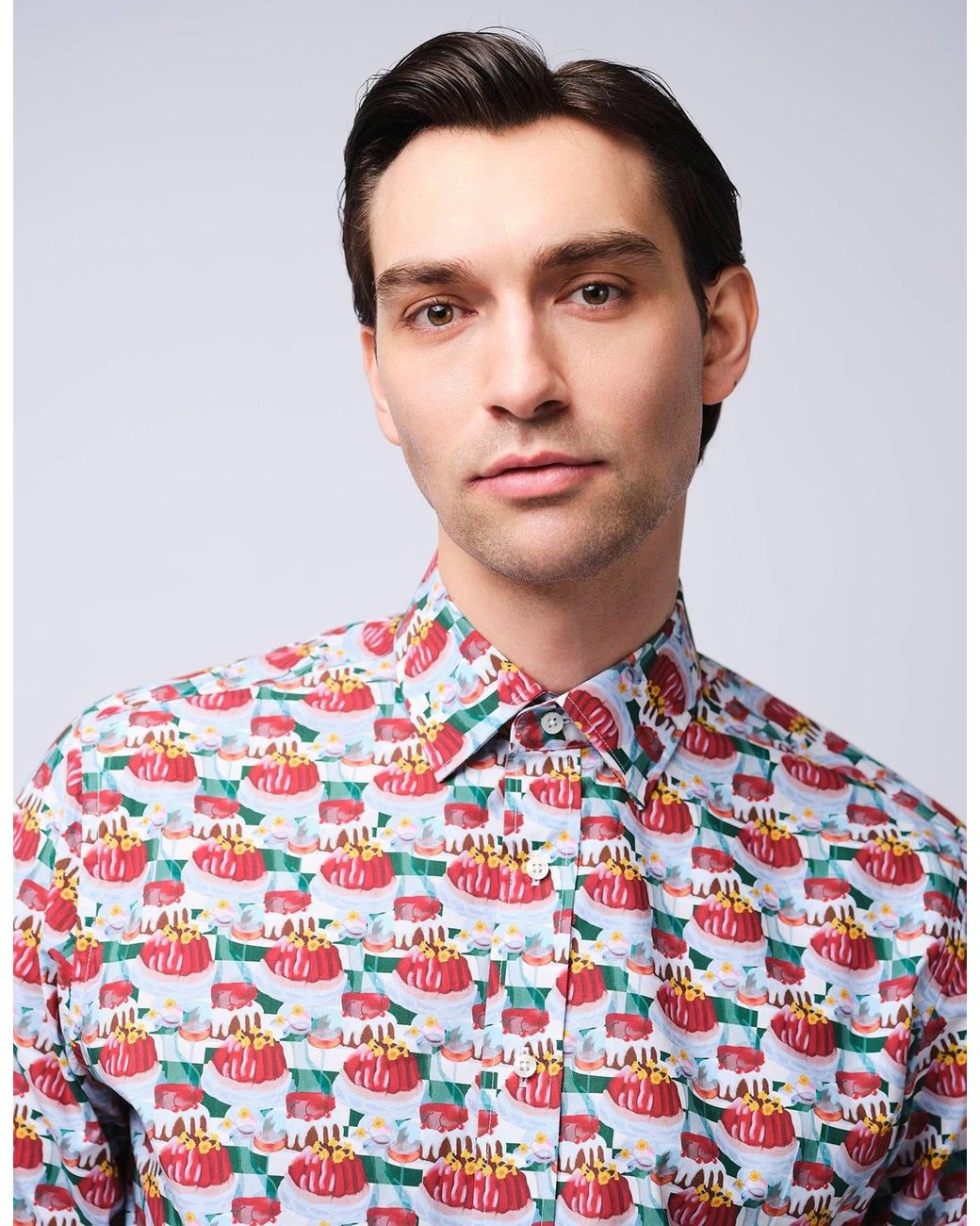 Gresham Blake Red Retro Picnic Shirt for men