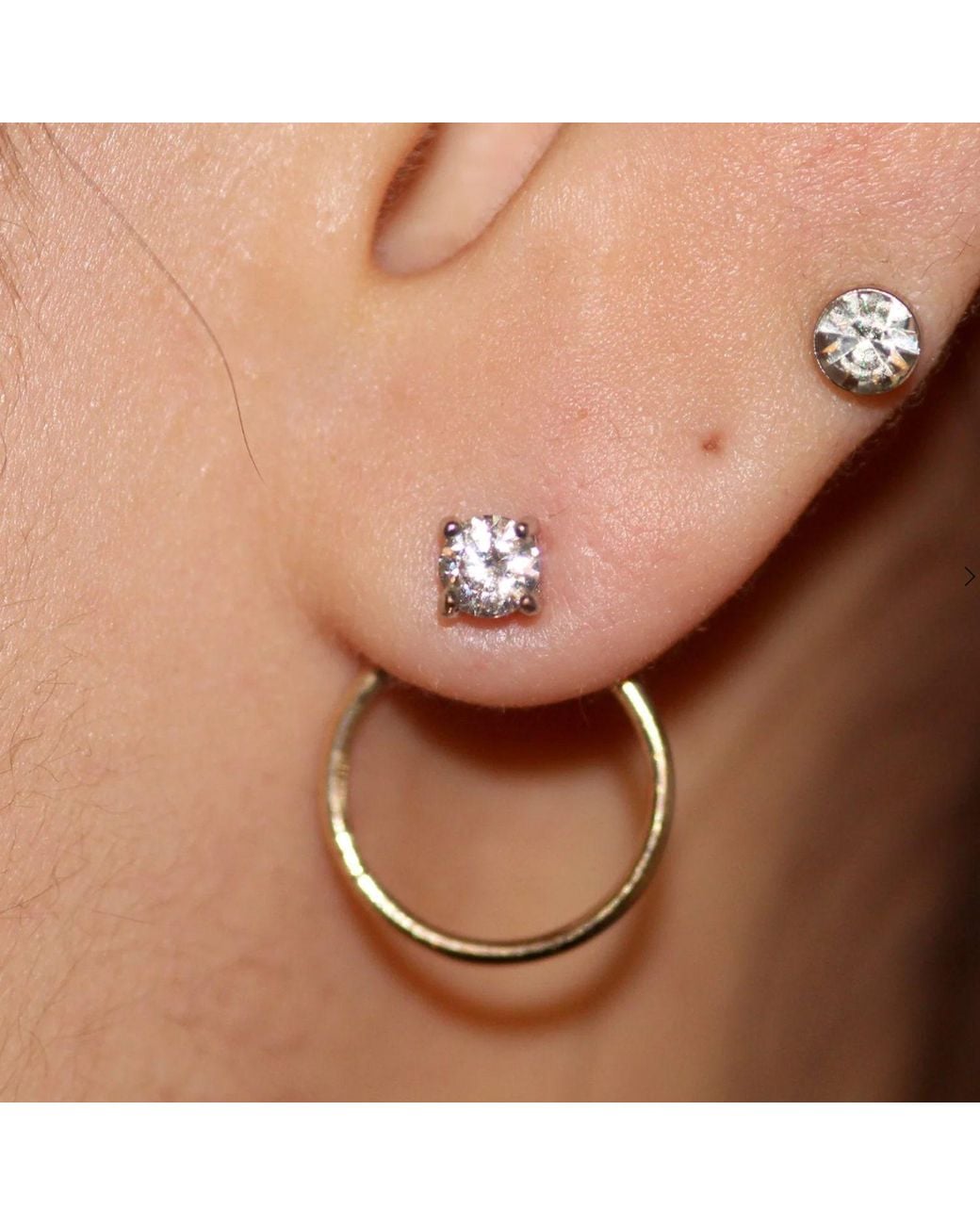 VicStoneNYC Fine Jewelry Metallic Solid Circle Ear Jacket Earrings – Modern Fine Jewelry