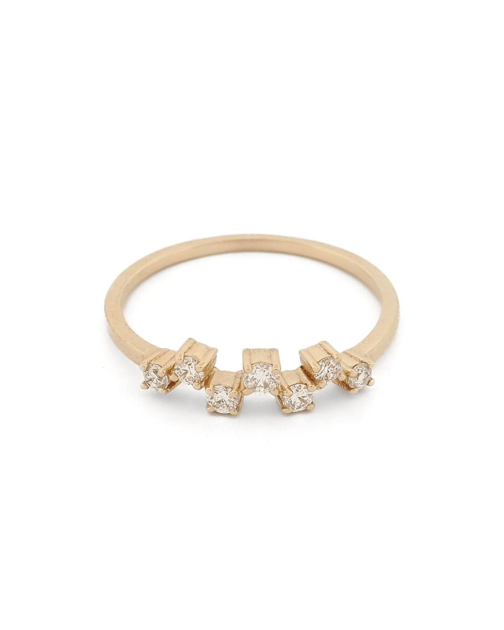 Ebru Jewelry Metallic Diamond Dance Solid Ring
