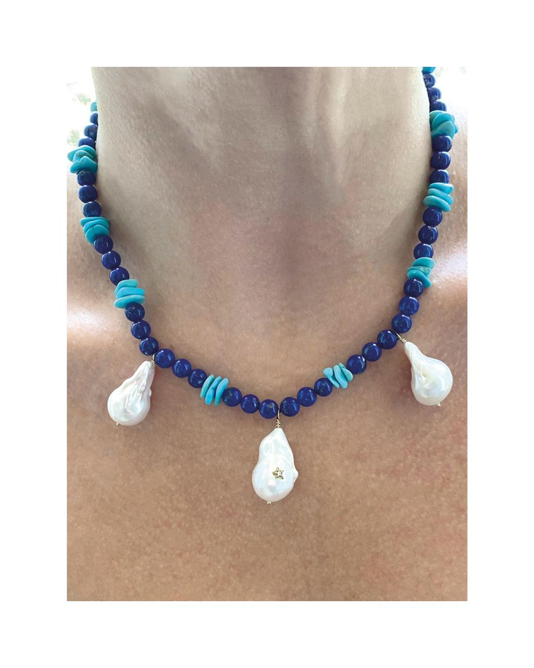 Vintouch Italy Blue Santorini Necklace