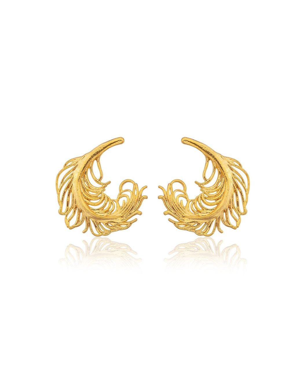 Milou Jewelry Metallic Wave Earrings
