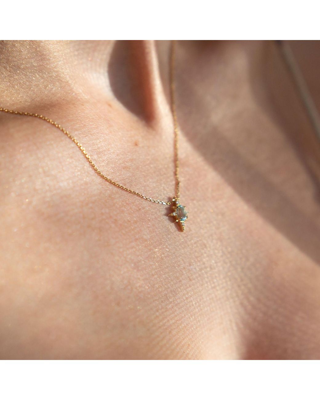 Azura Jewelry New York Metallic Ocean Star Sky Topaz Vermeil Necklace