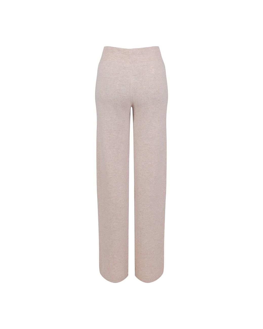 tirillm Gray Neutrals Andrea Merino Wool Loose Fitted Trouser- Melange