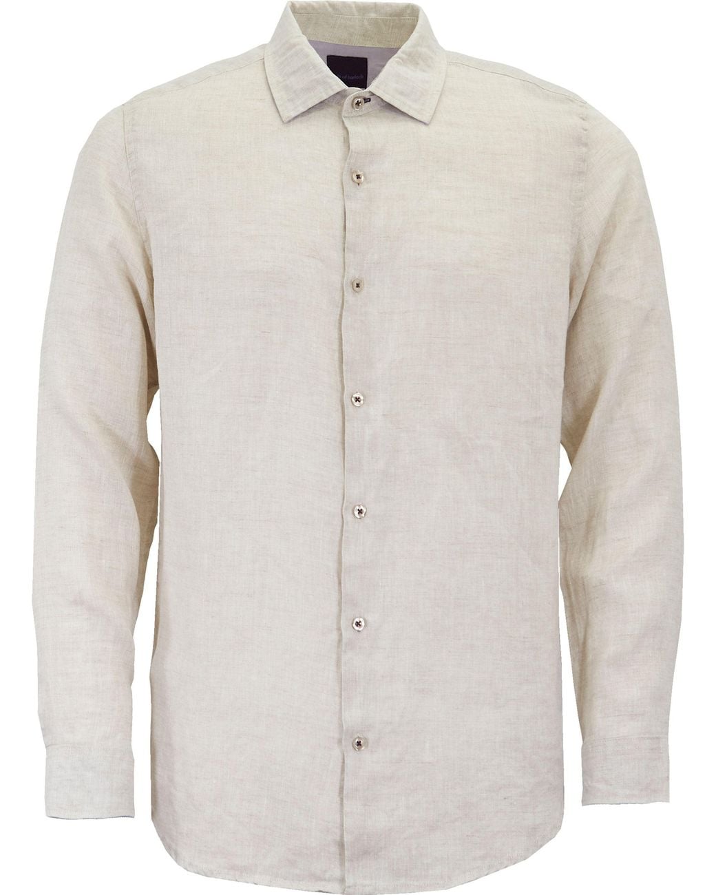 Lords of Harlech White Neutrals Laurent Linen Shirt for men