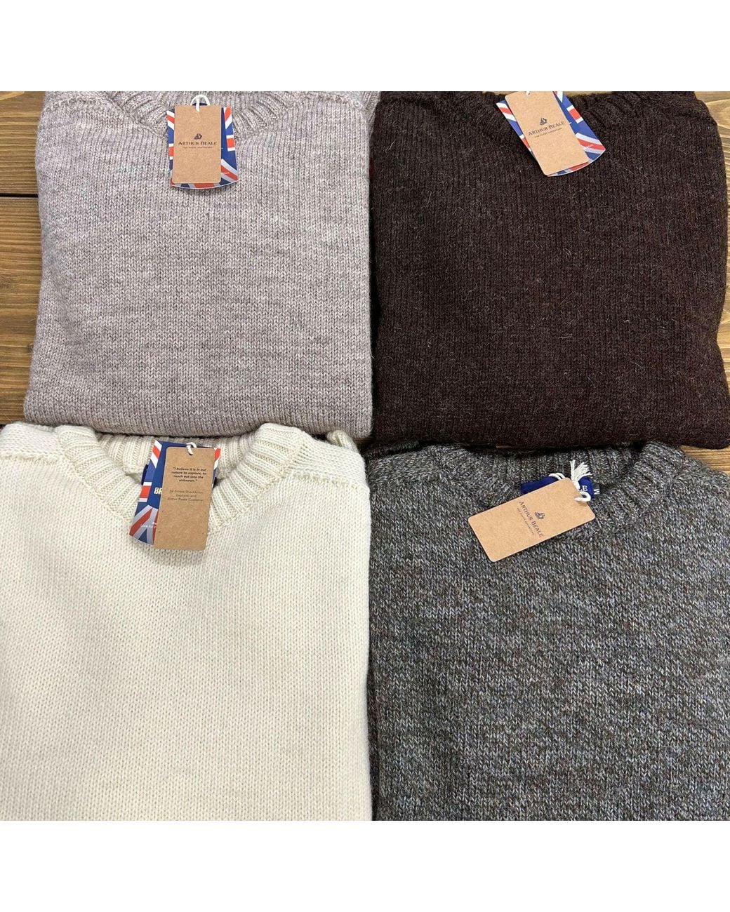 Arthur Beale Brown Neutrals Oiled Wool Pelmo Jumper for men