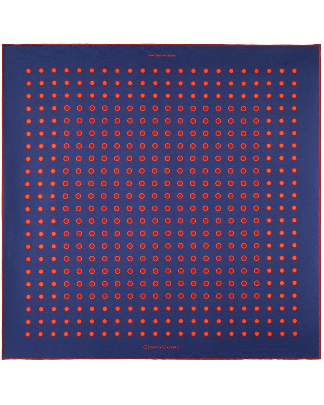 Otway & Orford Purple 'Luna' Polka Dot Silk Pocket Square for men