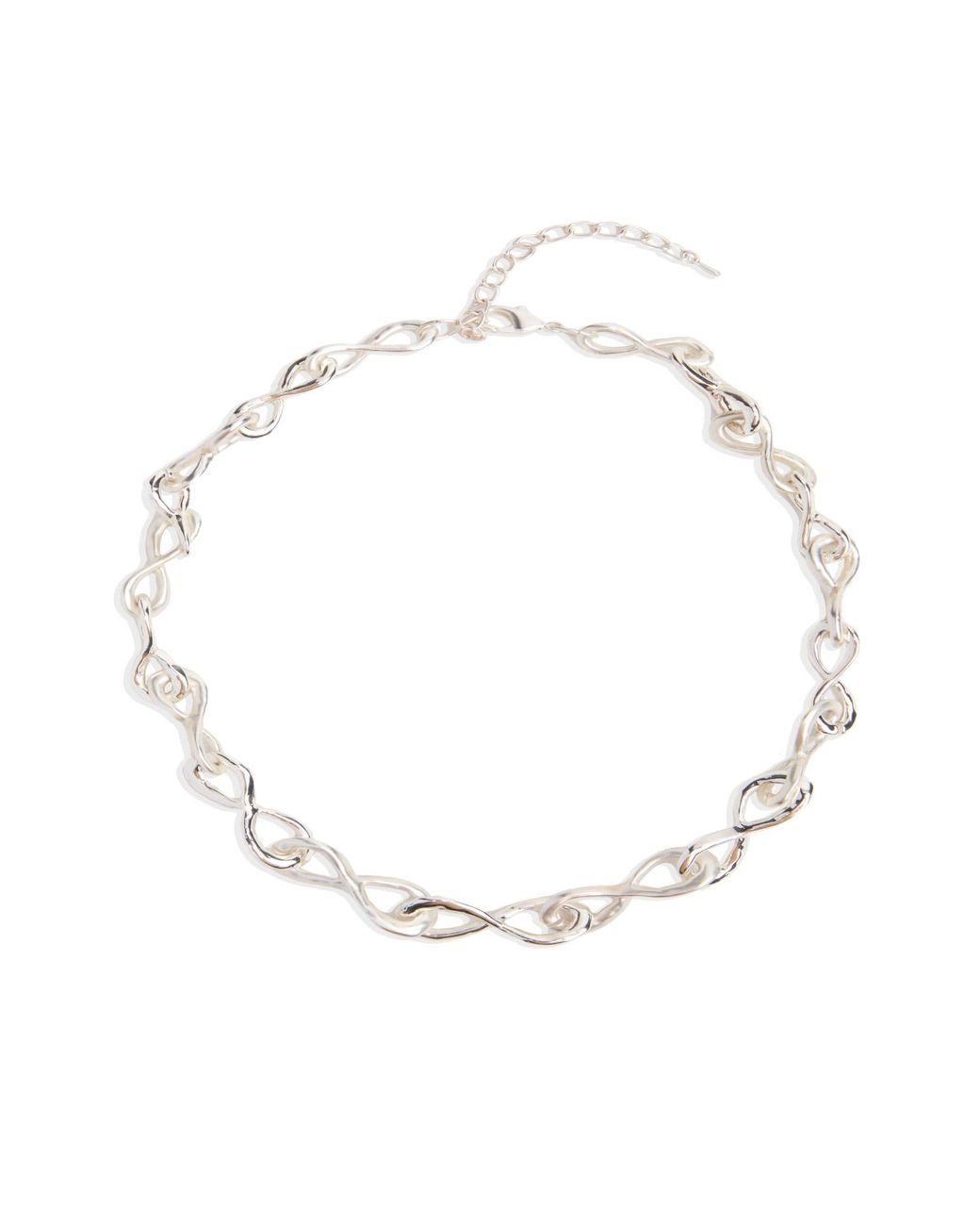 Saachi Metallic Infinity Link Collar Necklace