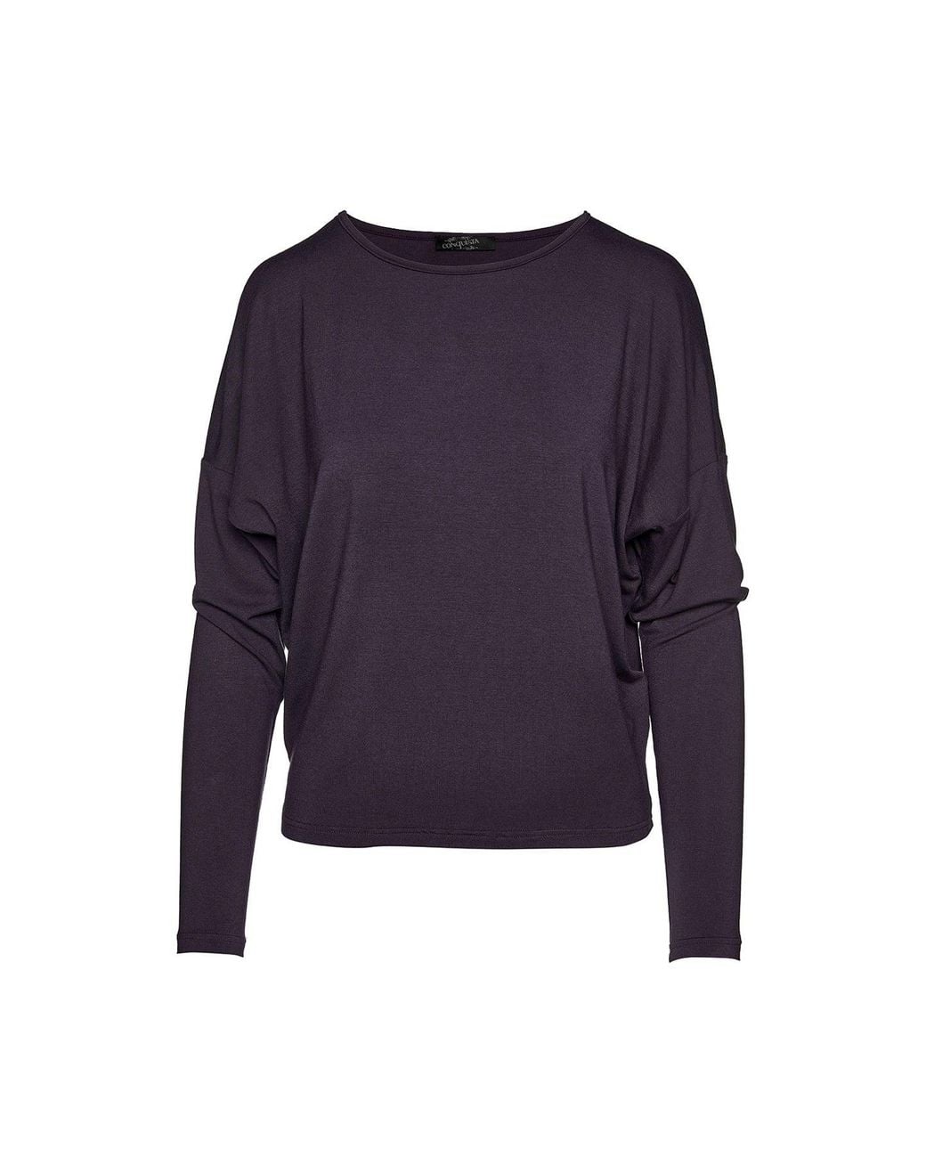 Conquista Blue Ink Colour Micromodal Batwing Top