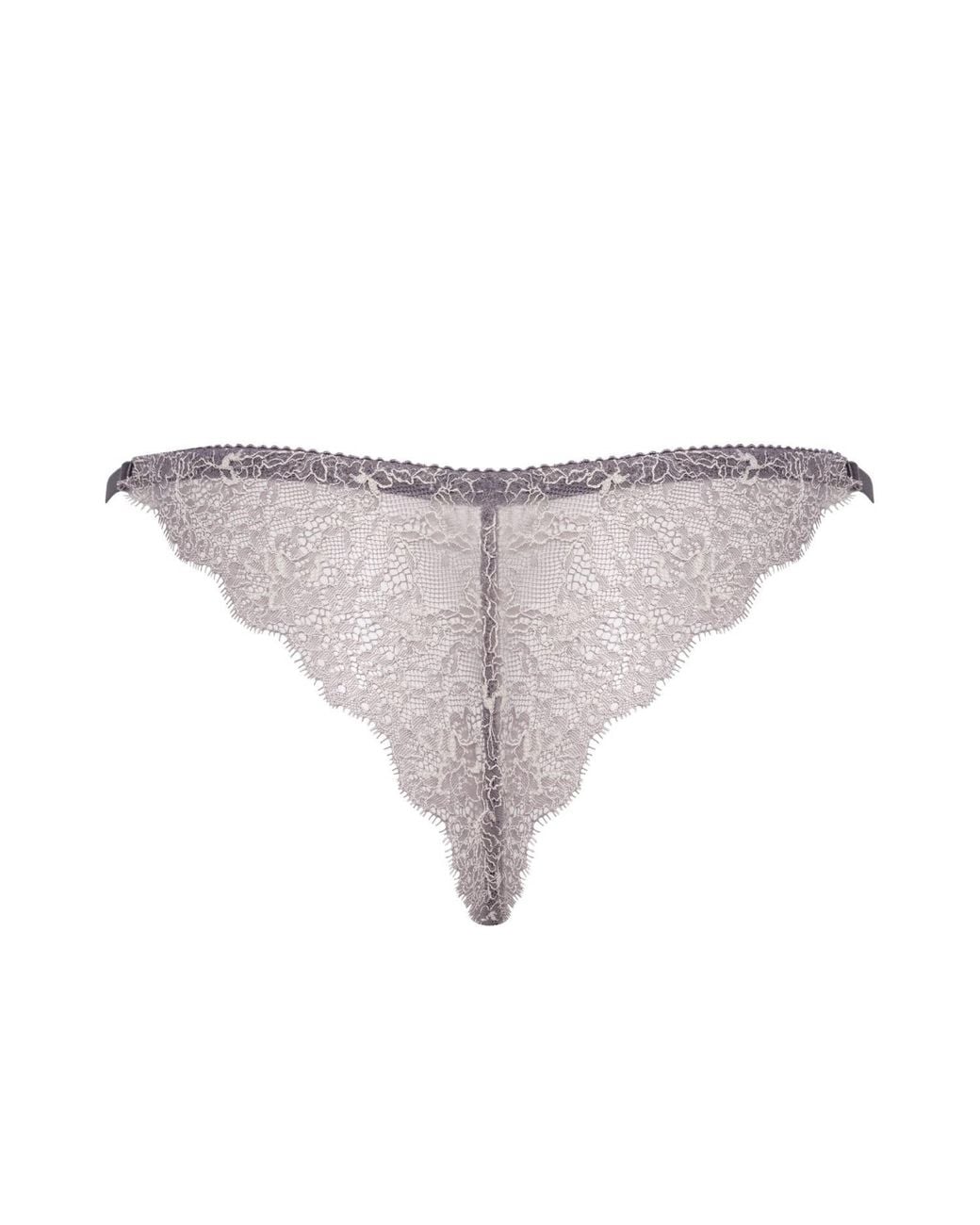 Daily Underwear Gray Adjustable Brazilian Panties Bloom
