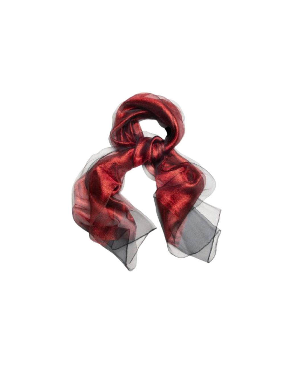 Saachi Red Silk Glimmer Scarf
