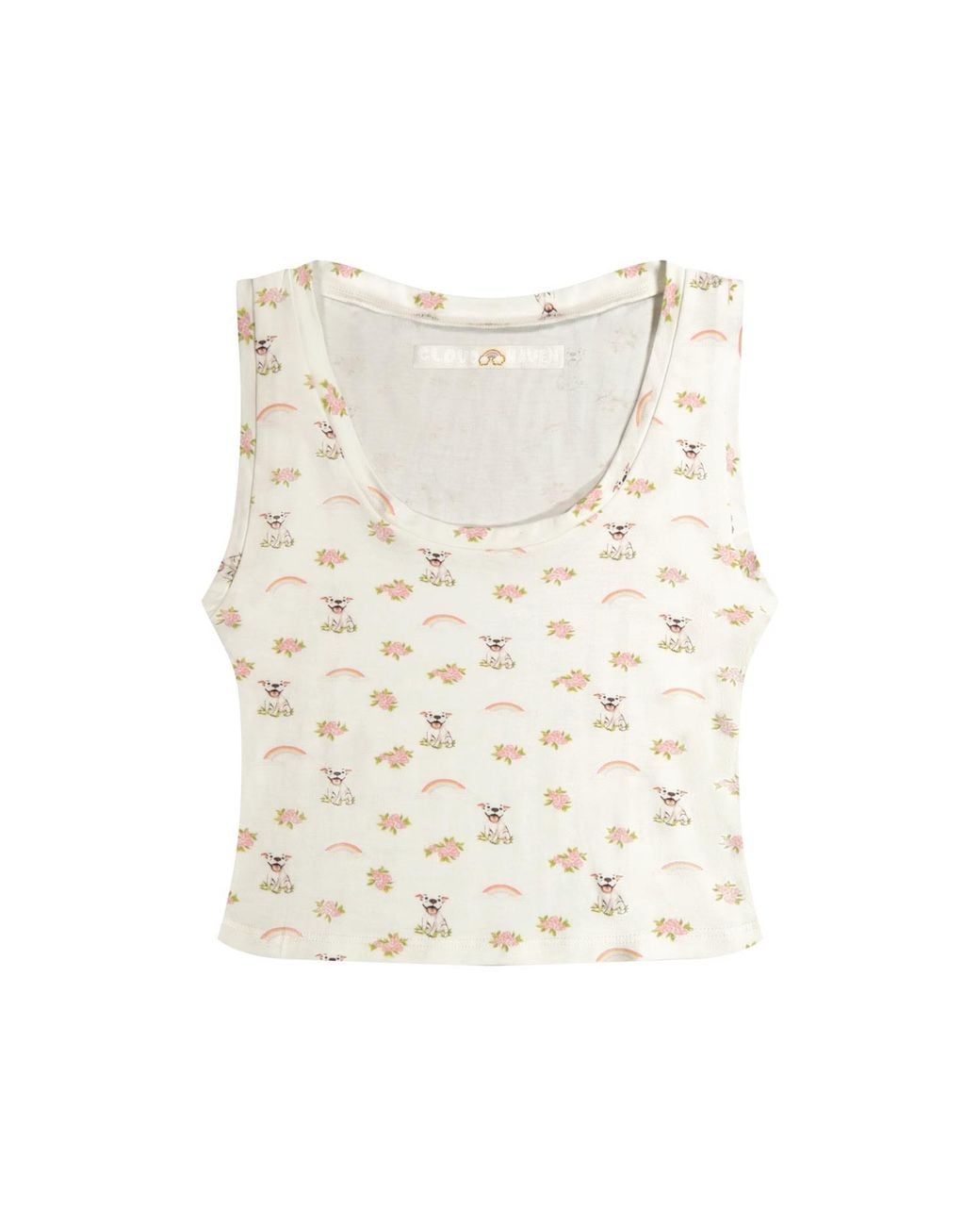 Cloud Haven White Ditsy Tank