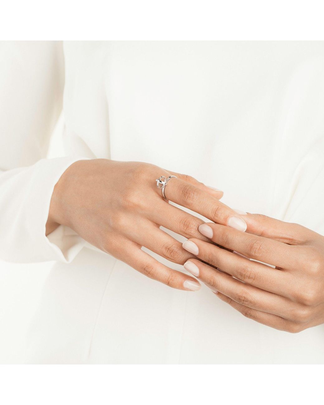 Sheida Farrokhi White Circle Ring