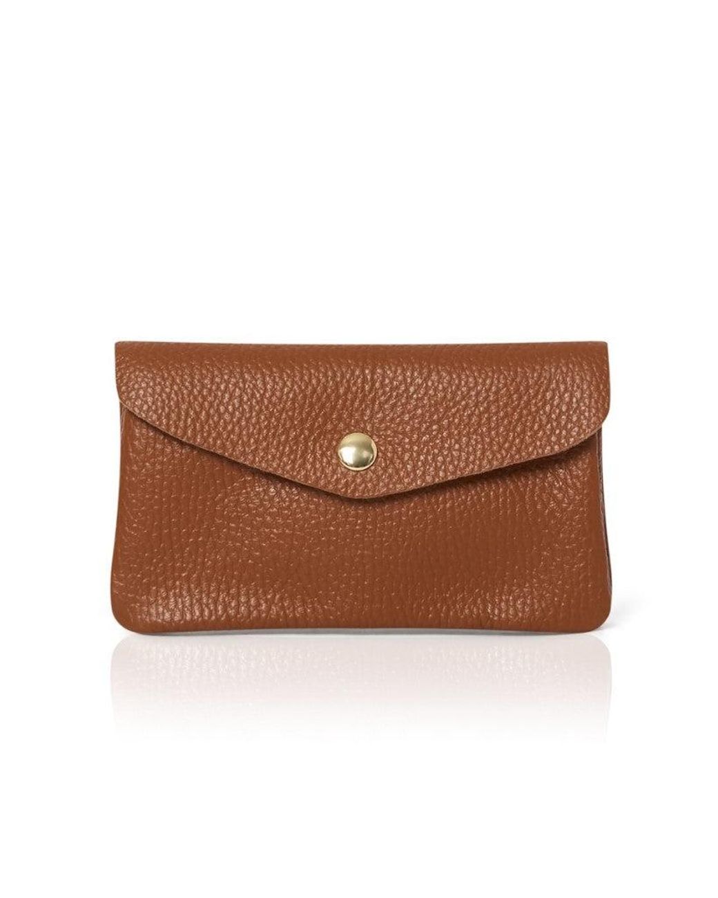 Betsy & Floss Brown Medium Popper Leather Purse