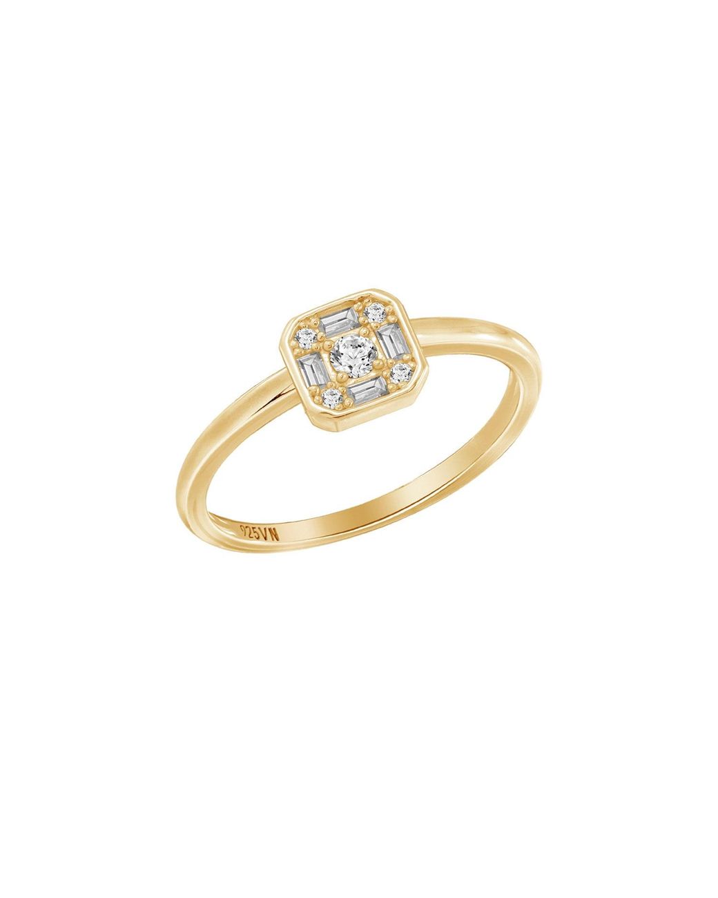 Diamonbliss Metallic Marilyn Monroe Cluster Square Ring