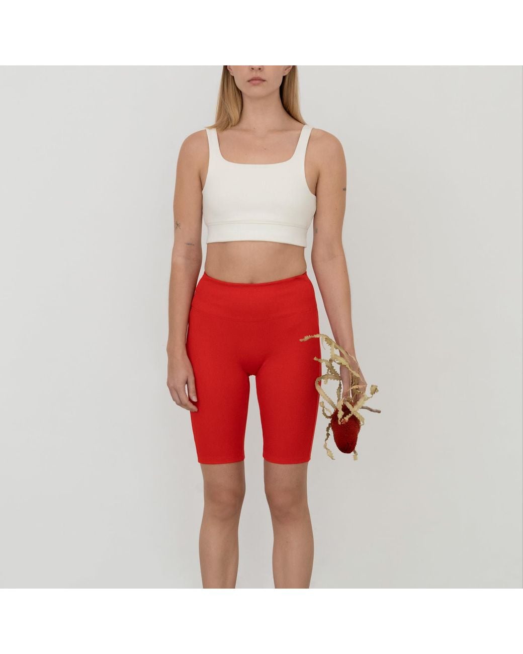 The Koozy Red Charlotte High Waist Shorts