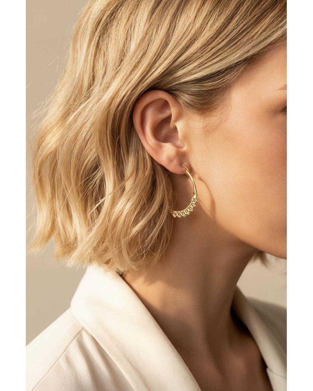 Astor & Orion Metallic Calla Lightweight Hoops Small