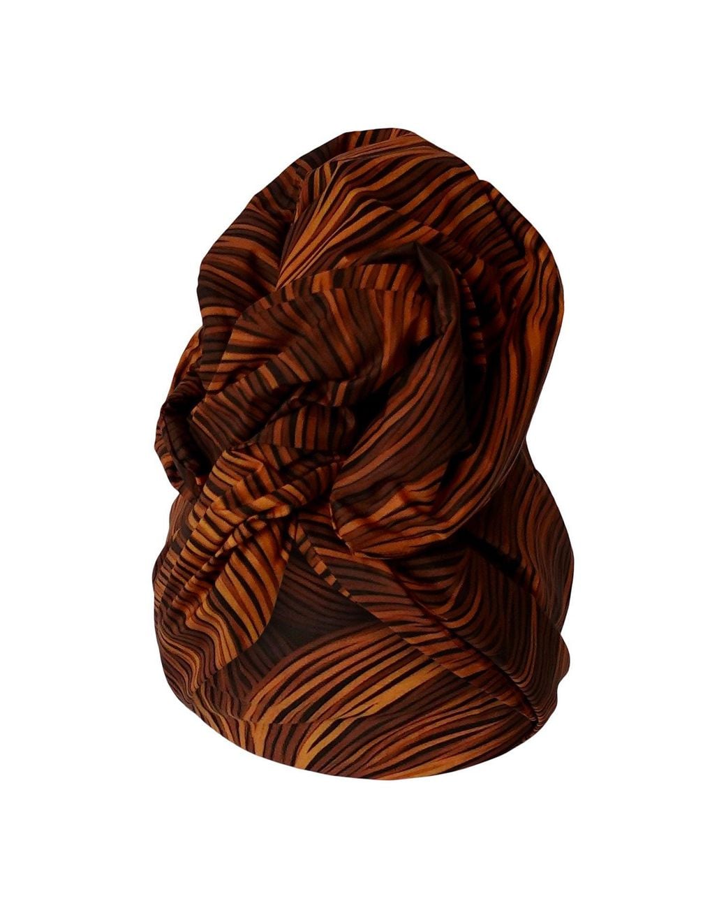 Romer Millinery Brown Neutrals Twisturban Turban Auburn Waves Faux Coiffure