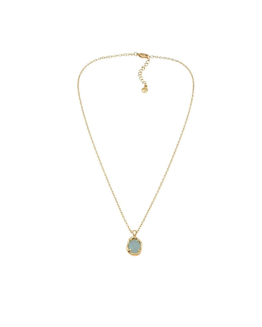 Uchi and Soto Metallic Enso Aqua Stone Necklace