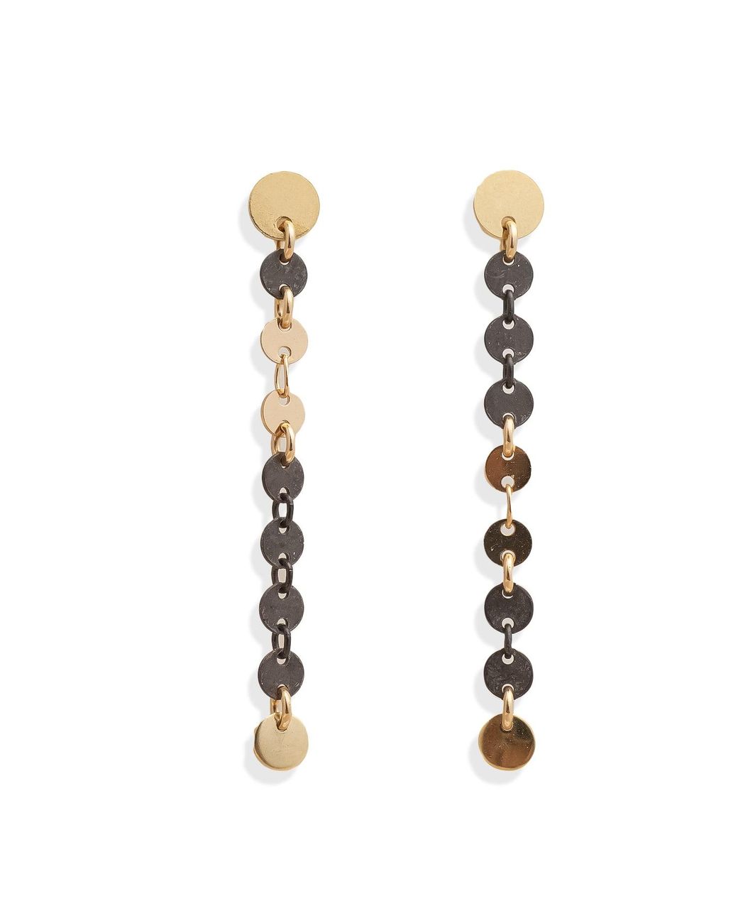 Kate Koel Metallic Mixed Metal Dot Earrings