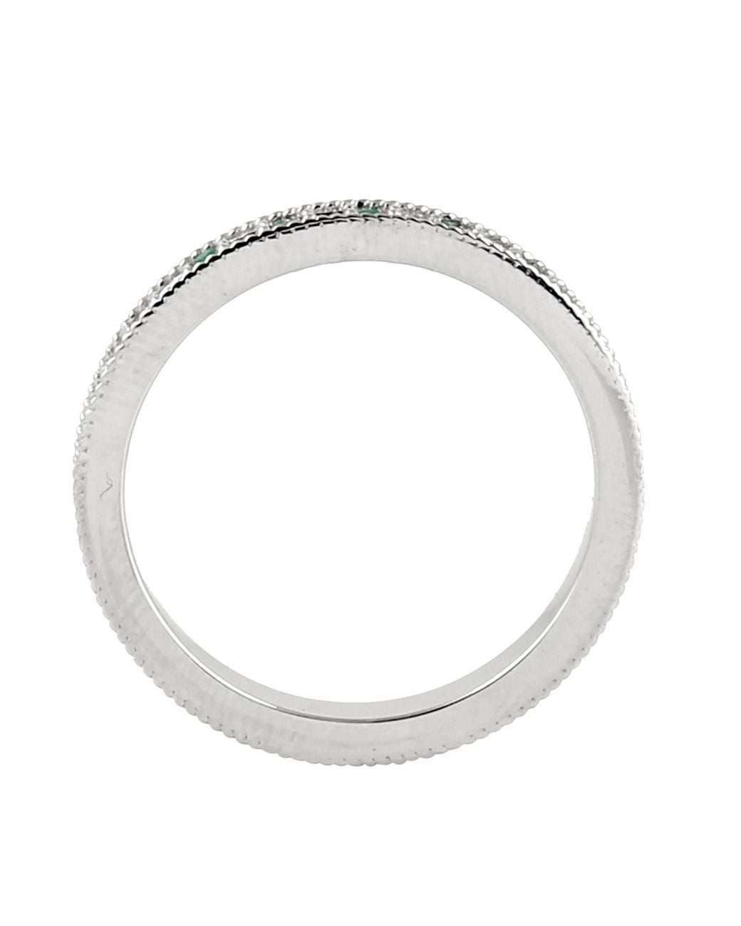 Artisan Metallic 14K Emerald & Diamond Eternity Band Ring
