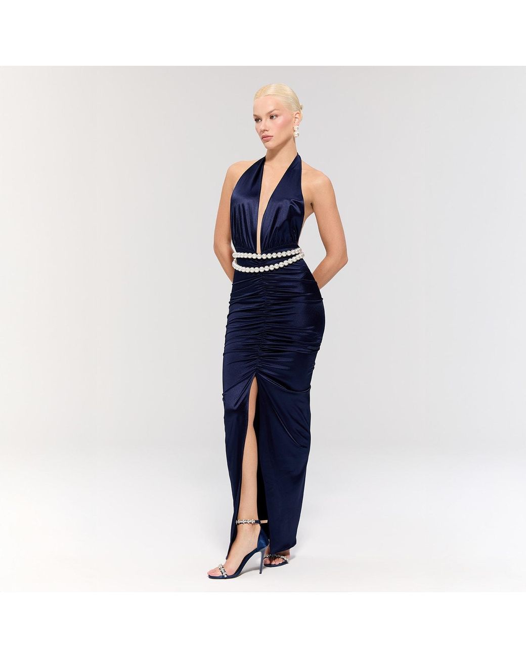 Nur Karaata Blue Midnight Empire Dress