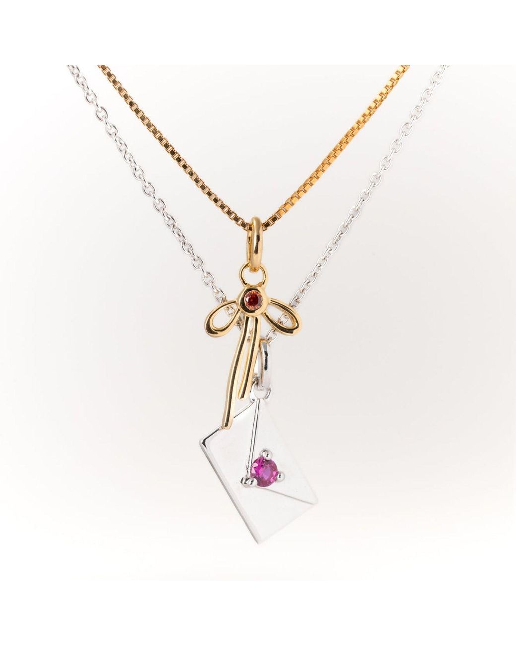 Belinda Jewelz Metallic Garnet Bow Charm