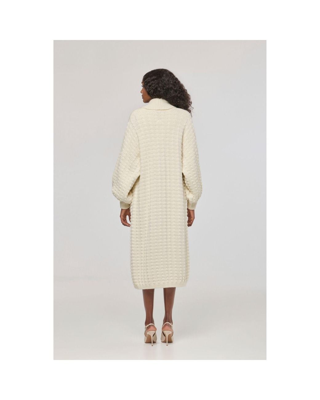 The Extreme Collection Natural Neutrals Ecru Long Knit Cardigan Dominic