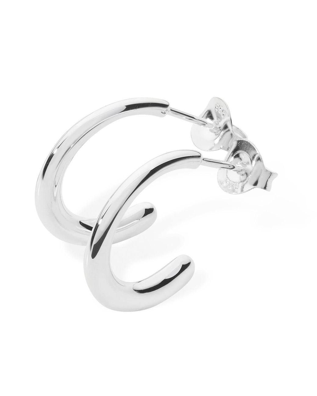 Lucy Quartermaine Metallic Solid Sterling Mini Drop Hoops