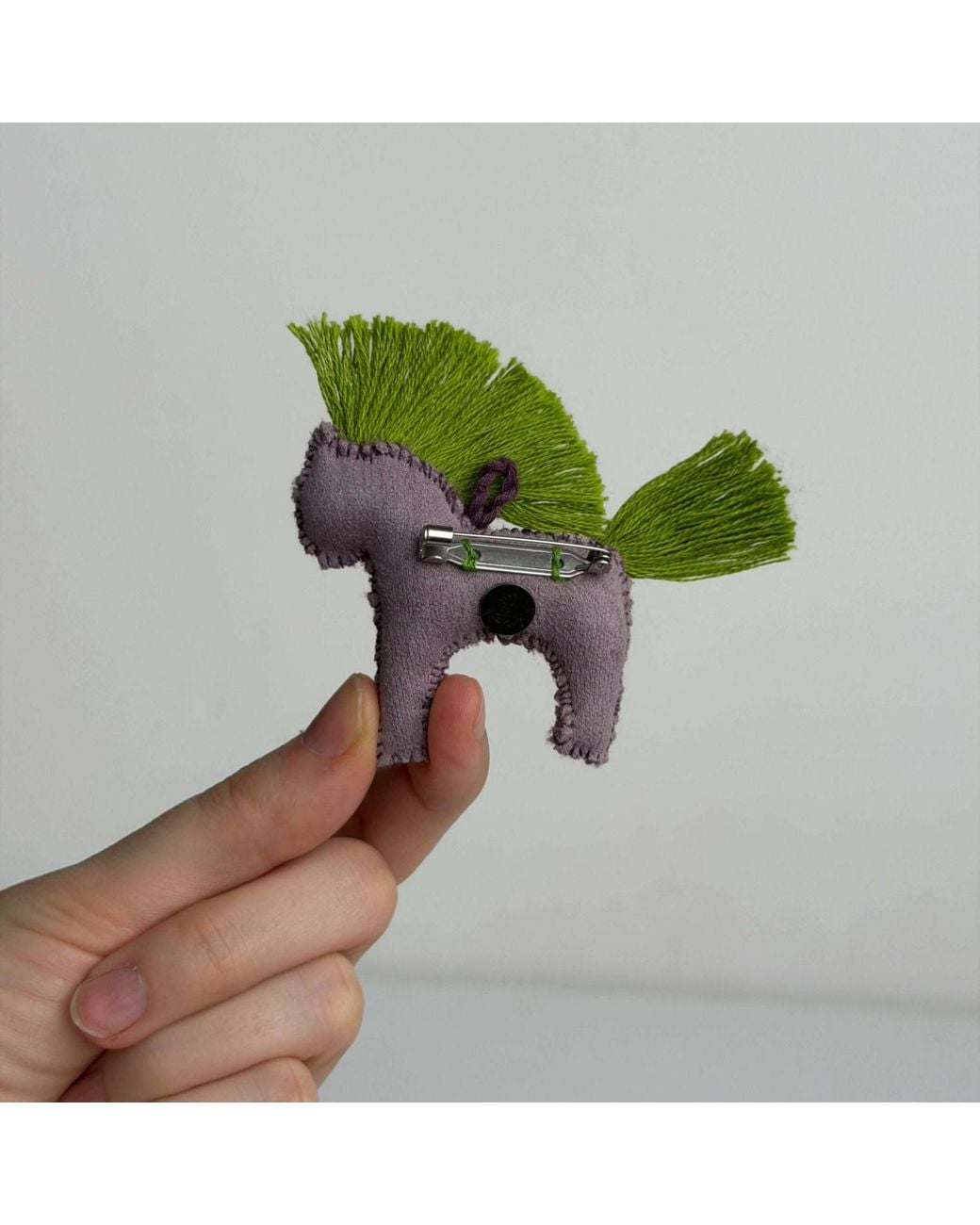 VETKA Green Neutrals Handmade Horse Brooch-Forest