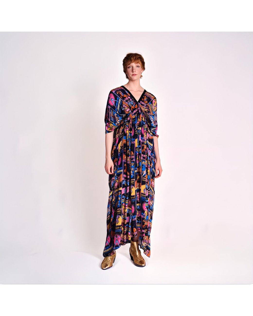 Any Old Iron Blue Rodeo Kaftan Dress