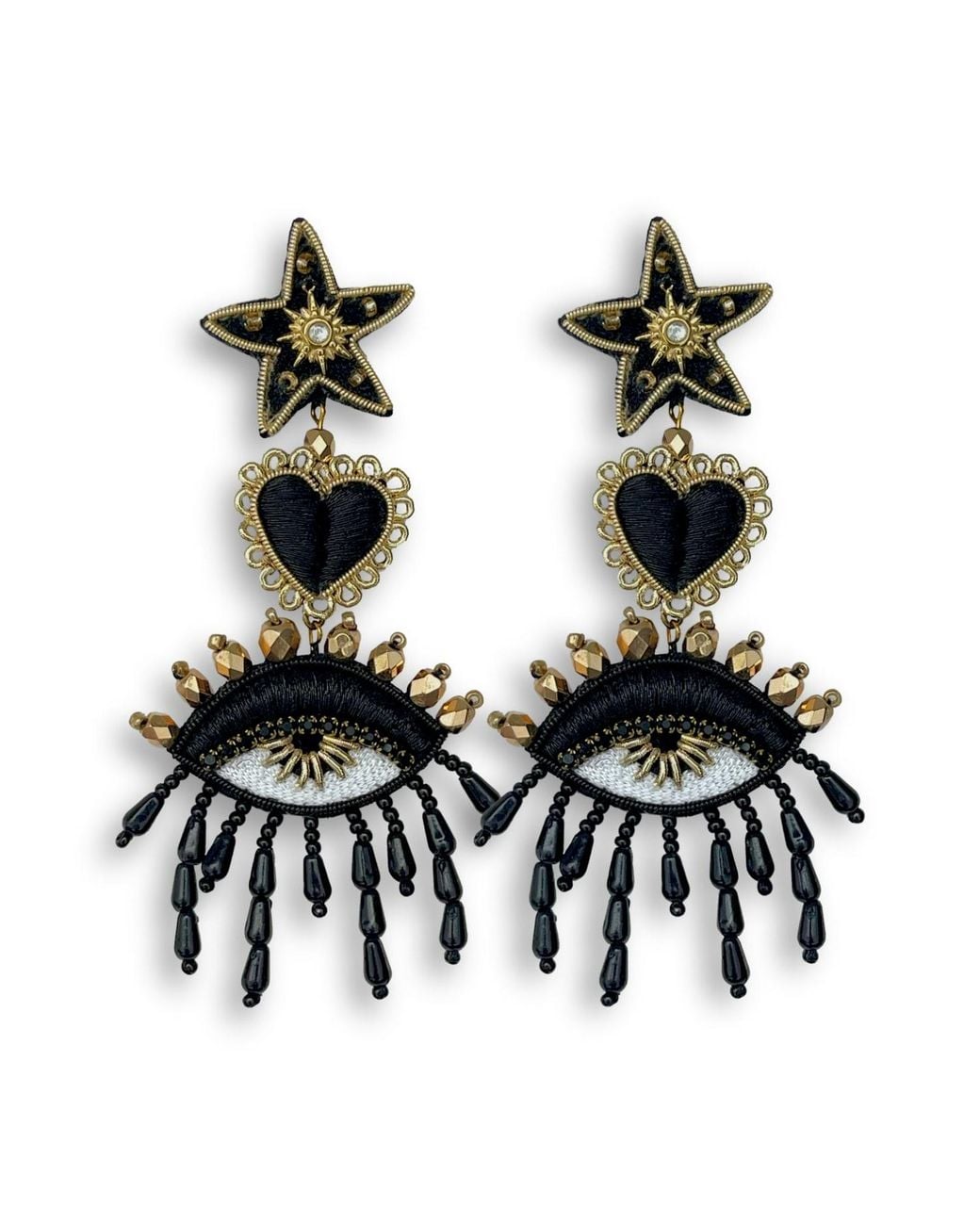 VETKA Black Statement Dangle Earrings – Gilded Secret