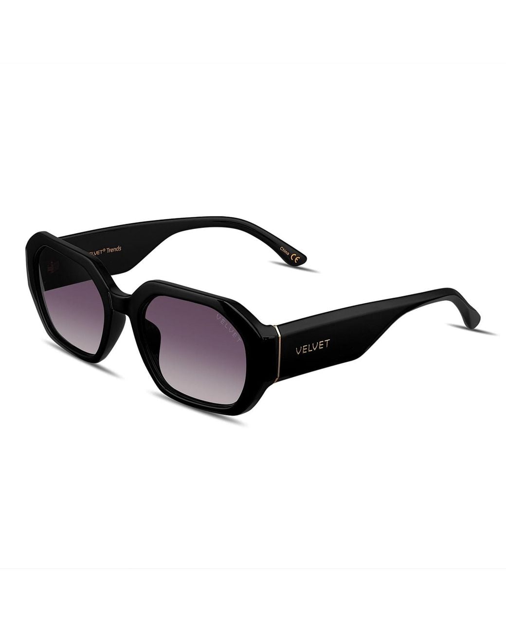 Velvet Eyewear Brown Geometric Sunglass Style