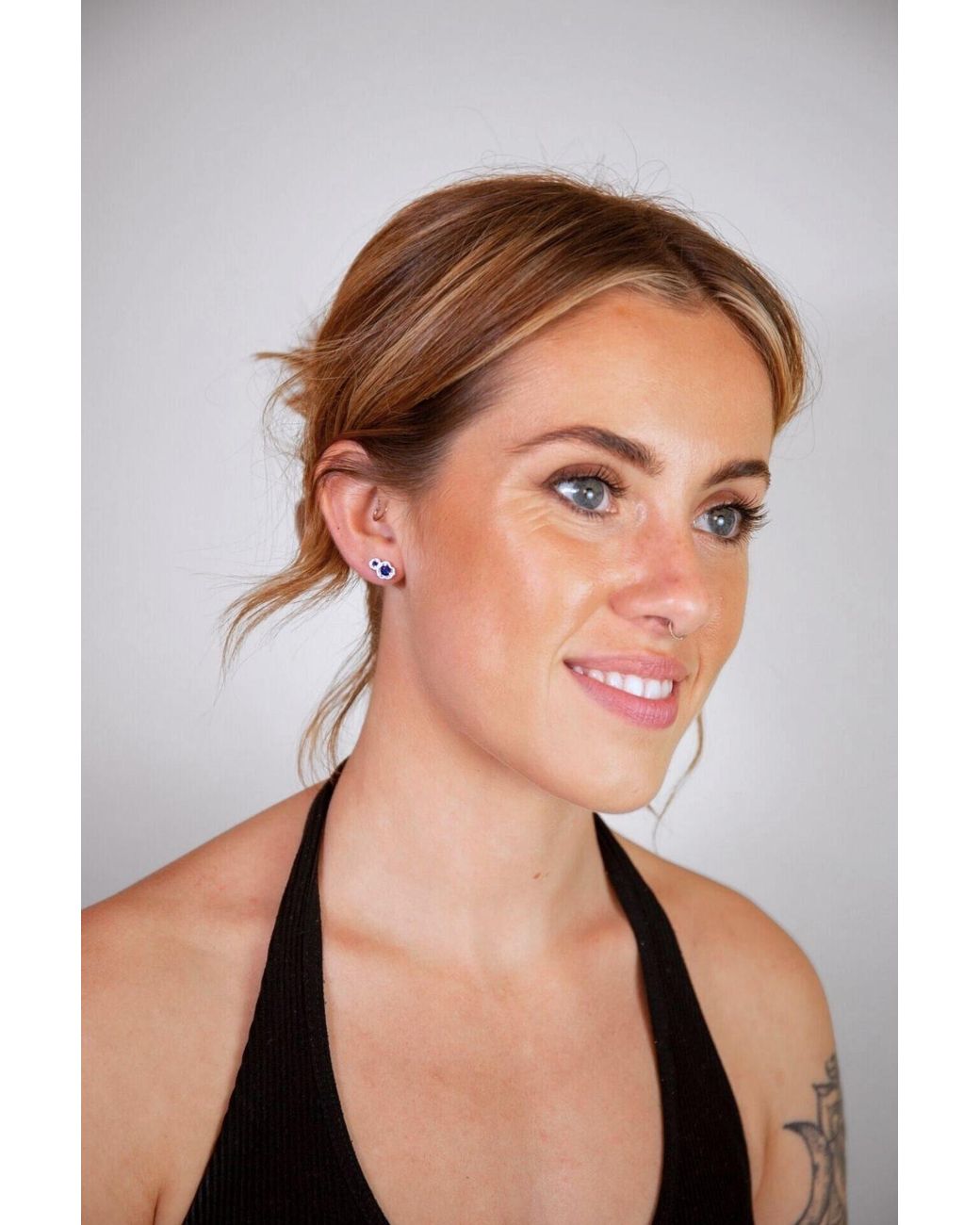 Claire Hill Designs Blue Lapis Lazuli Climber Stud Earrings