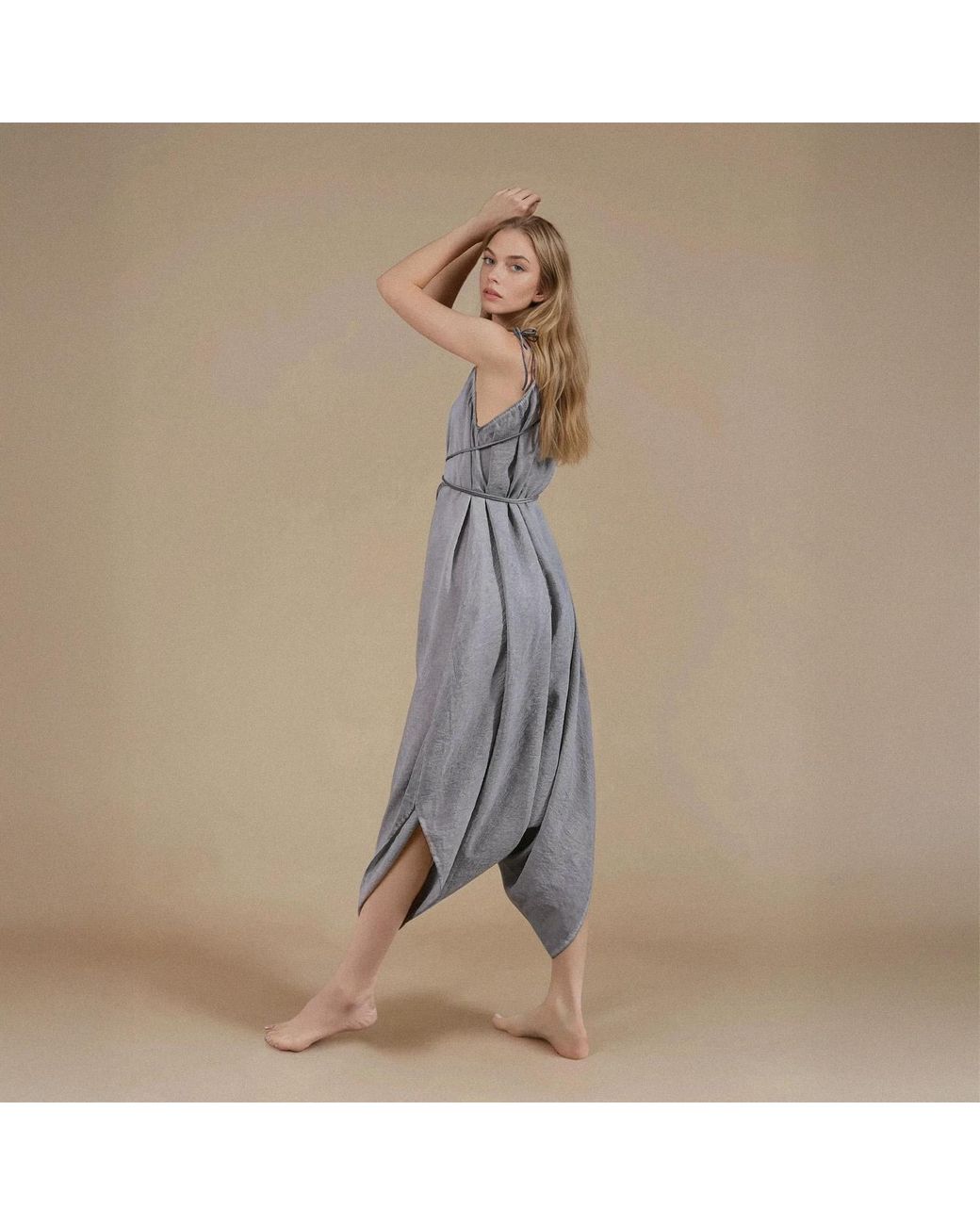 Zhenabia Gray Baris Jumpsuit