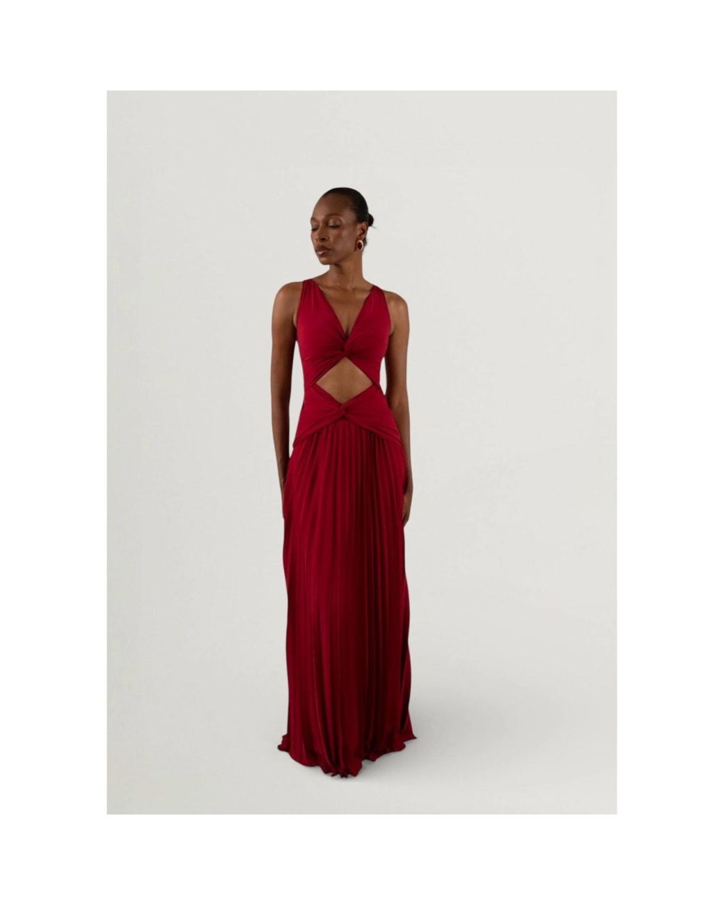 Lamide Sadipe Red Celestia Wine Dress