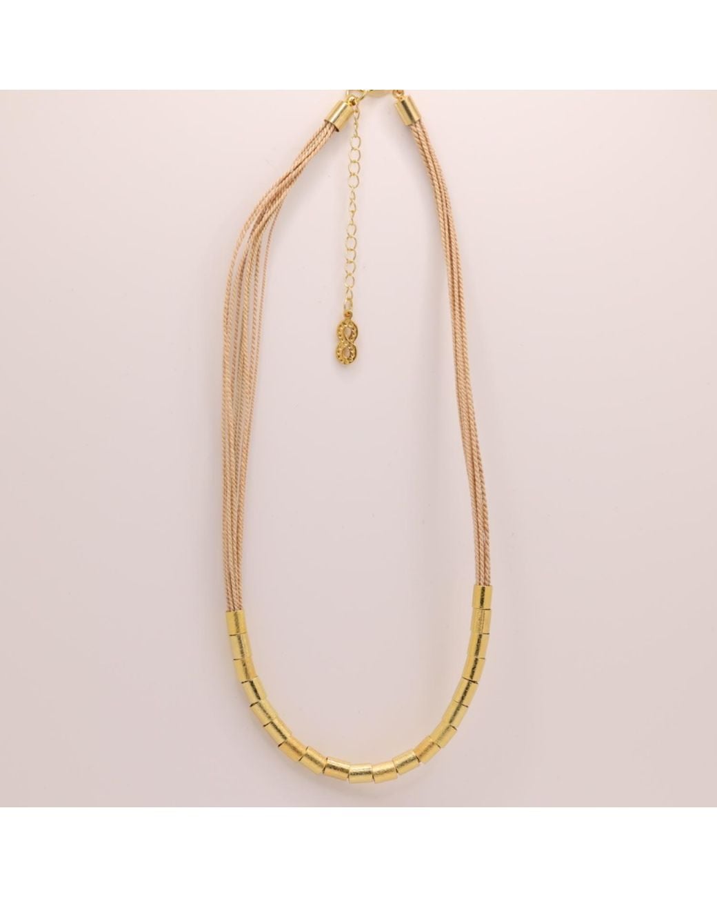 Nart Nature Making Art Metallic The Rings Buriti Natural Fiber Necklace