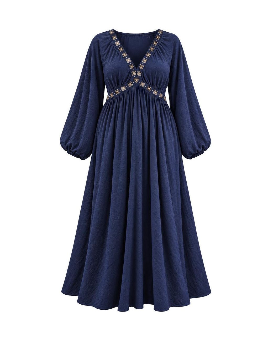 Adrift Clothing Blue Margot Billow Dress