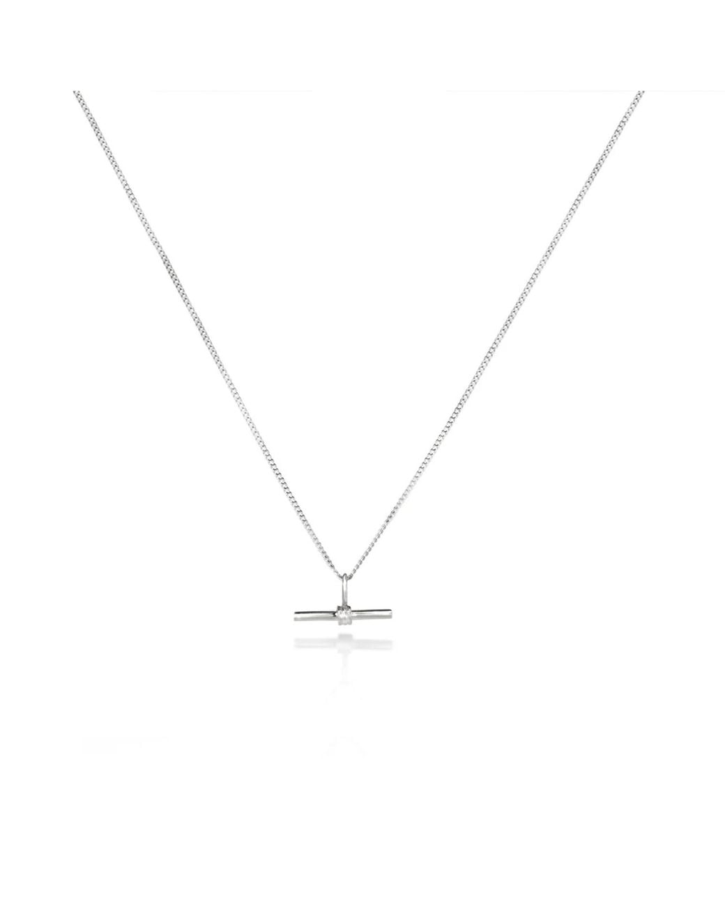 The Jewellery Store London Metallic The Equilibrium Bar Charm Necklace
