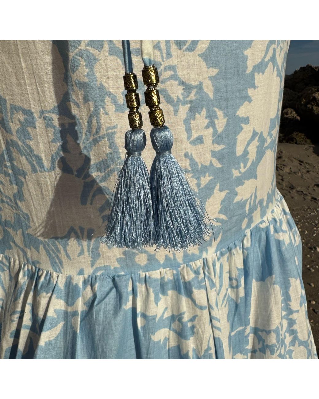 Pick Happy Relax Maxi Dress Tree Babyblue