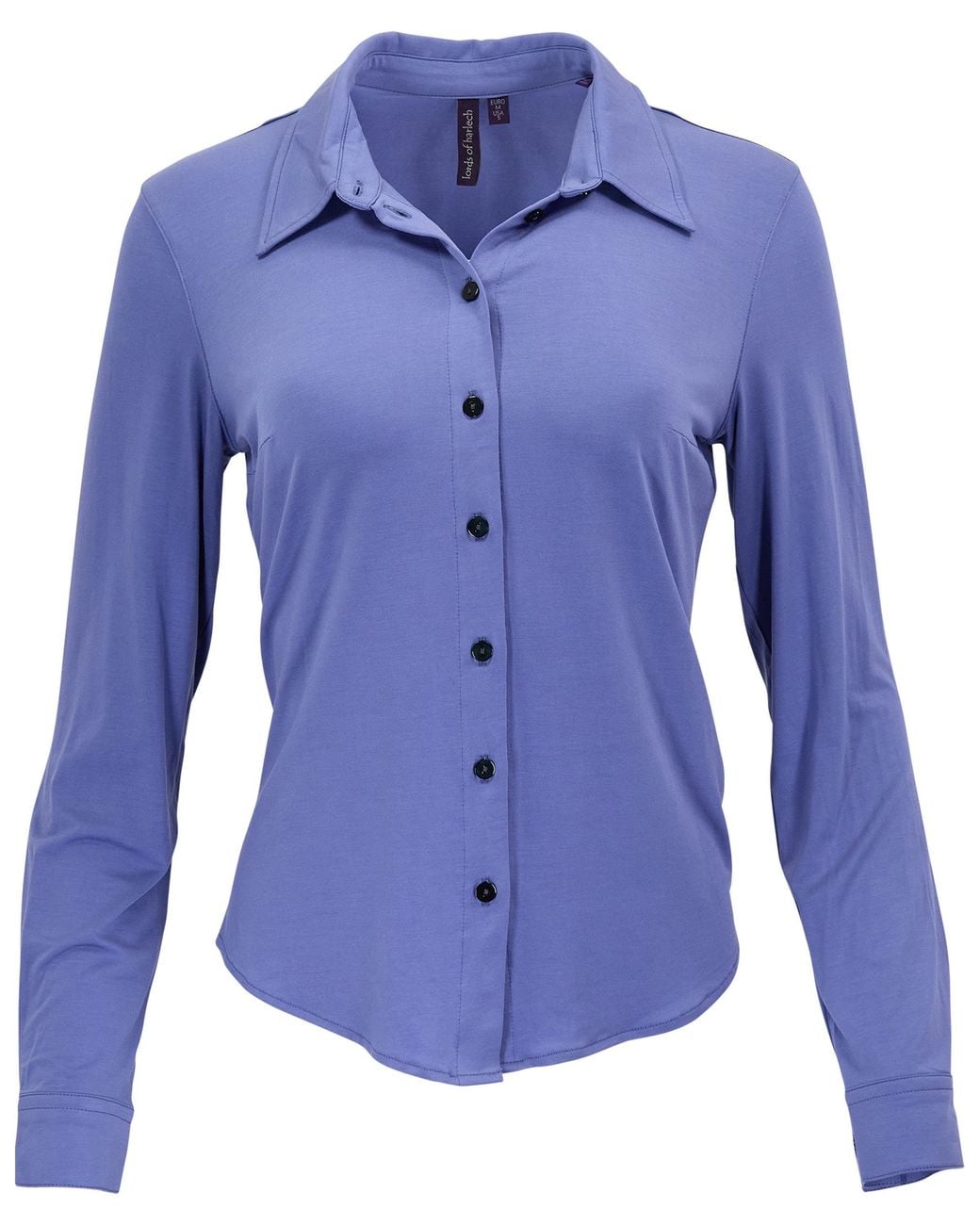 Lords of Harlech Blue Stephanie Dawn Lyocell Stretch Long-Sleeve Shirt