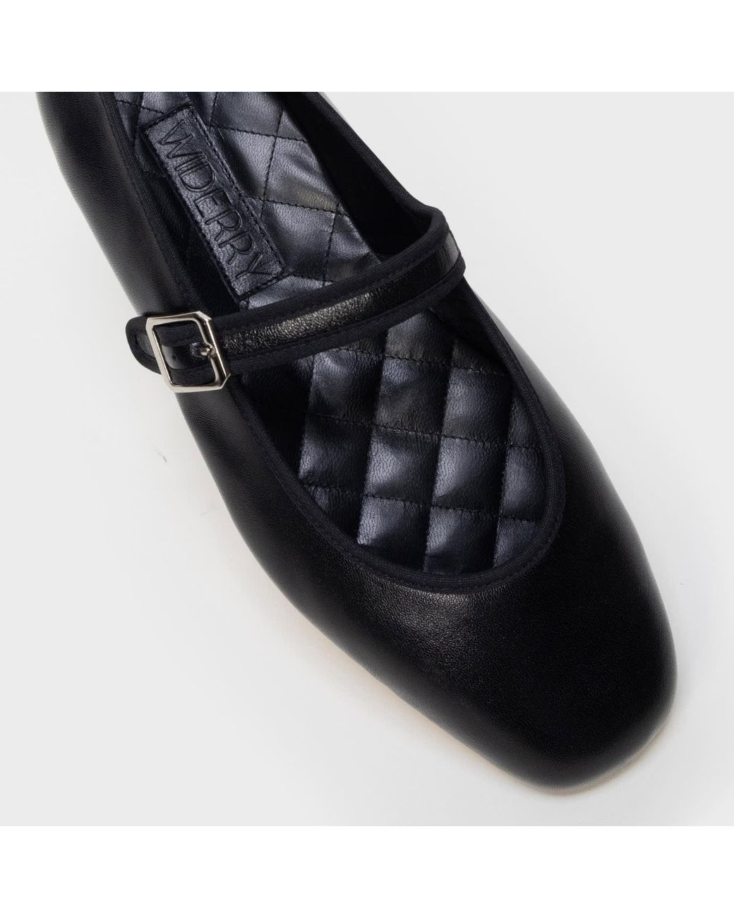 Widerry Black Wide Fit Ballet Flats Amaia Noire