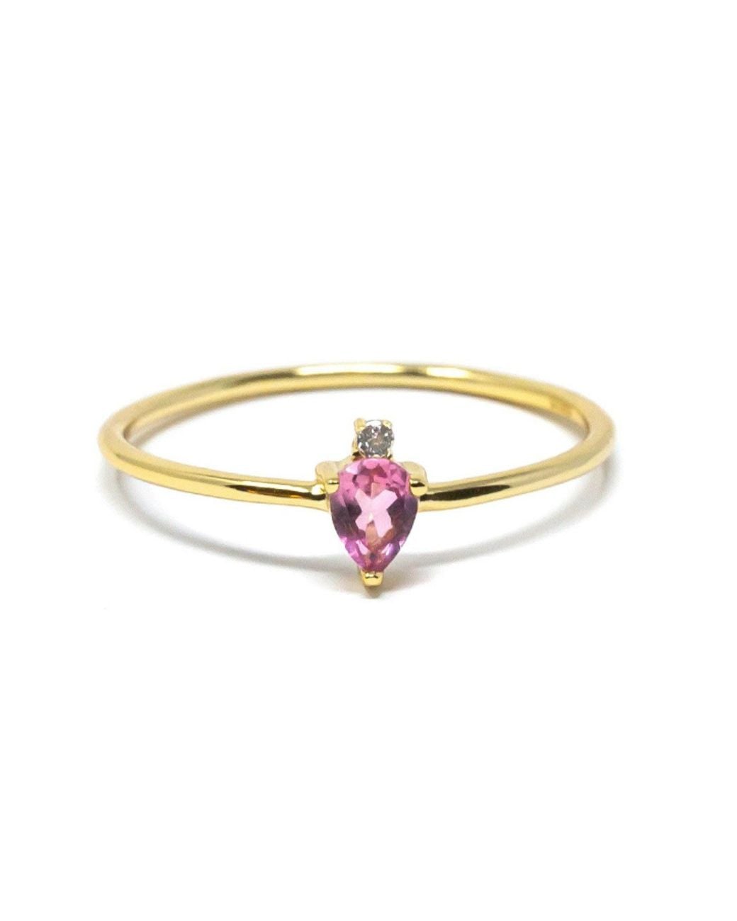NASI SILVER Metallic Atarah Ring- Tourmaline & Topaz