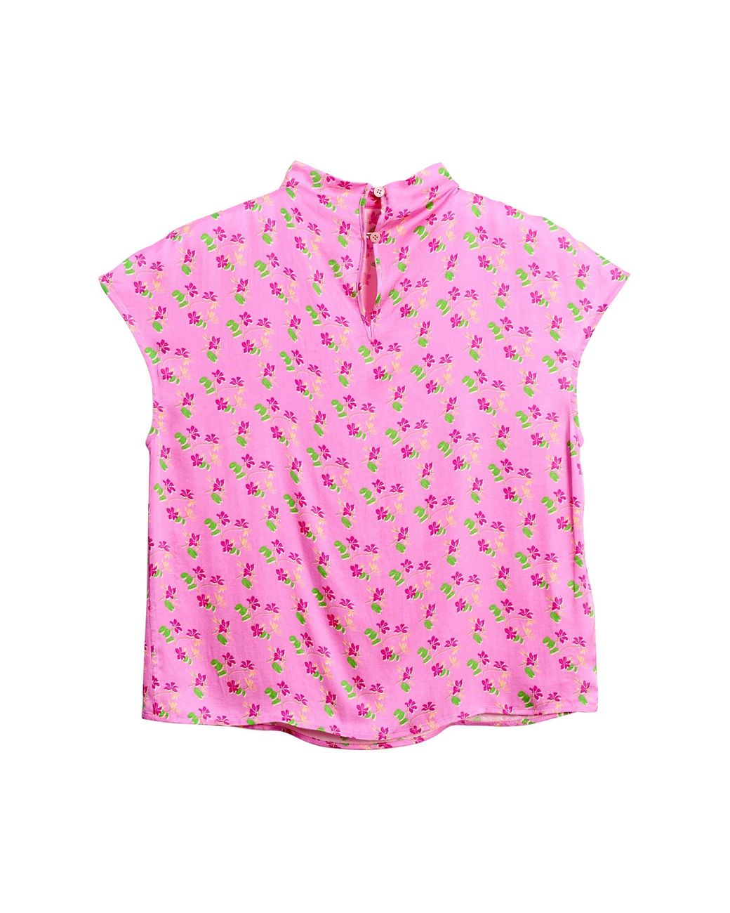Lost Pattern Purple ”Beach Blossom“ Satin Top