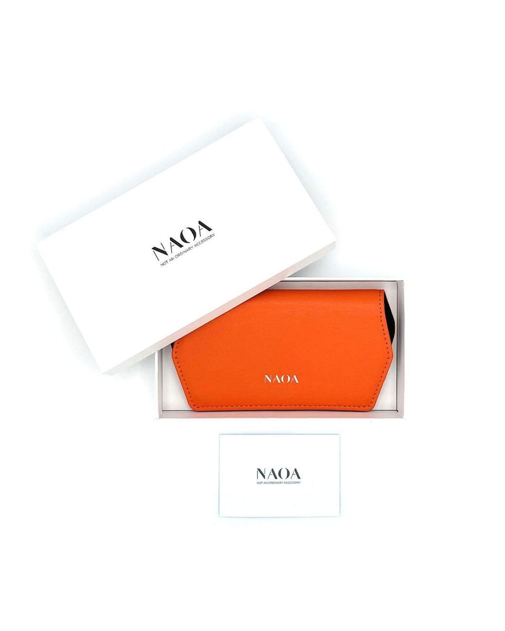 Naoa Orange Slim Glasses Case Tangerine