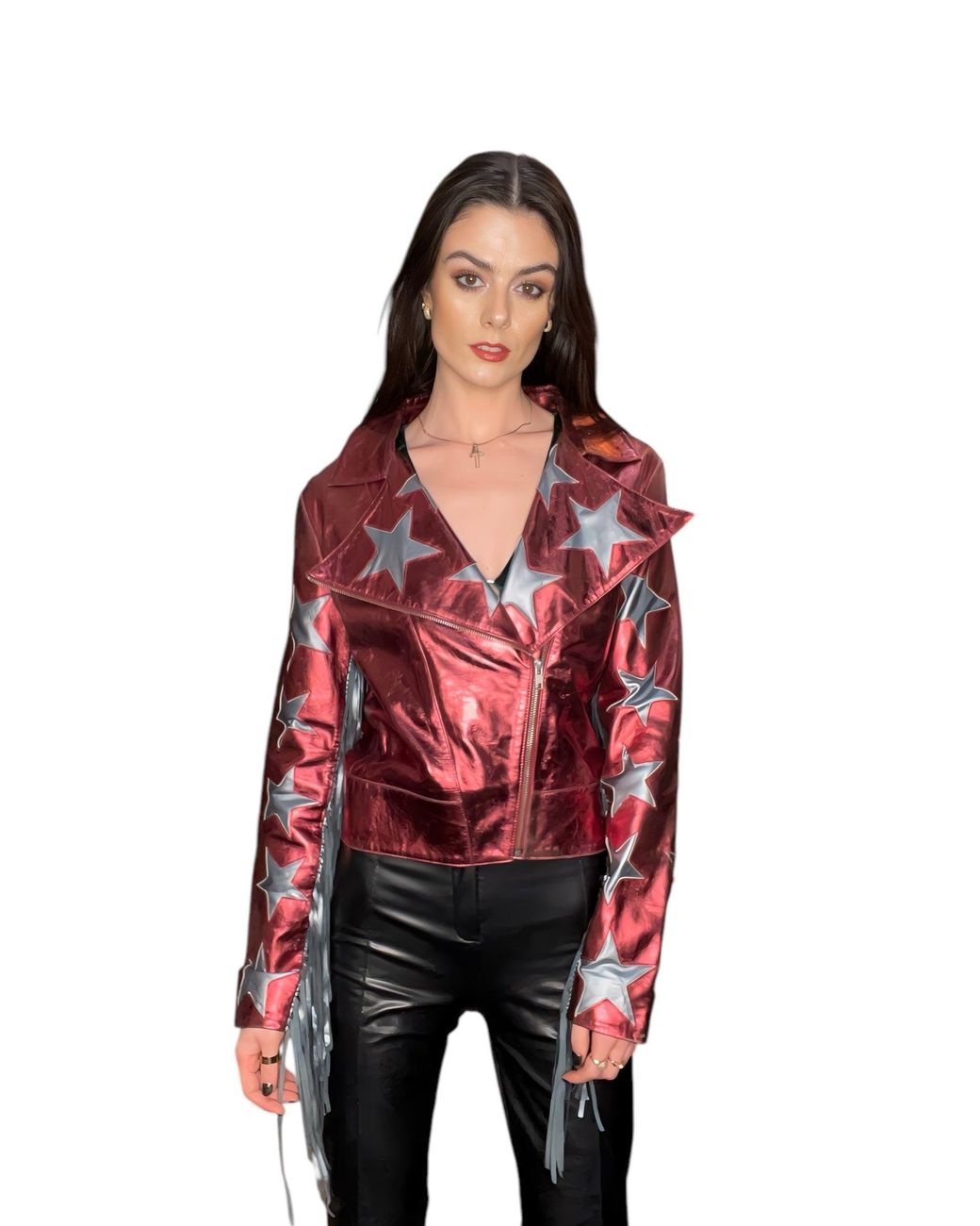Any Old Iron Red Metallic Hell For Leather Moto