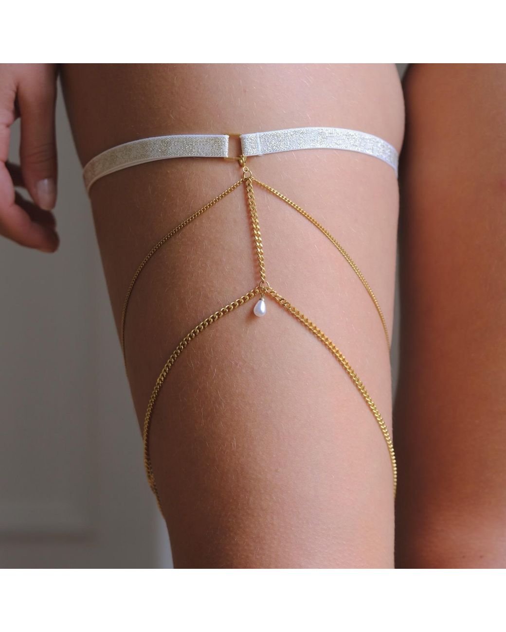 SAETA Paris Natural Jewel Garter