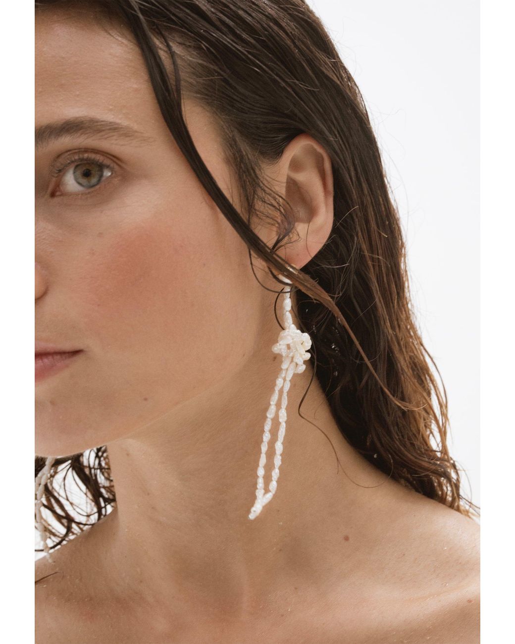 Lavani Jewels White Hebe Pearls Earrings
