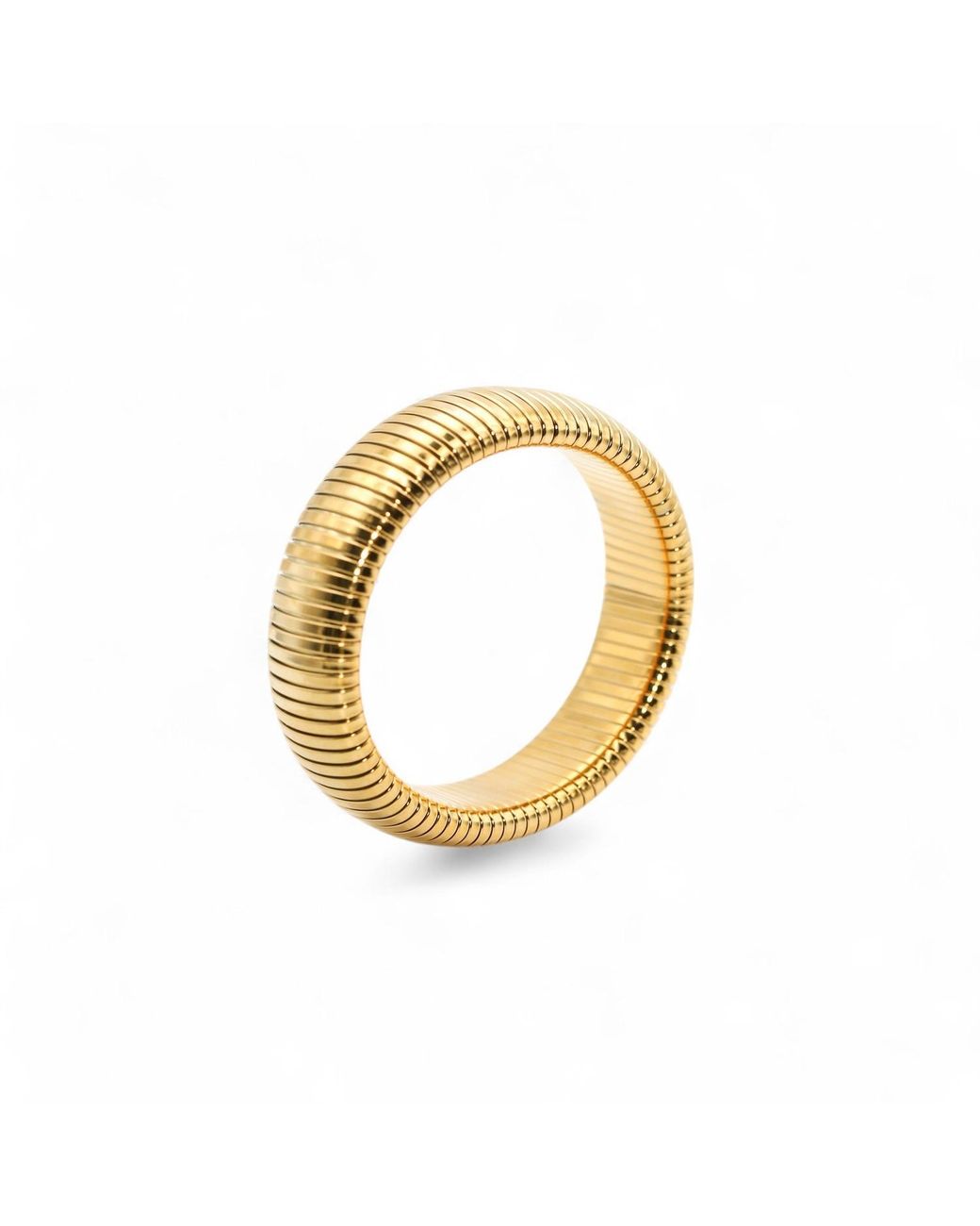 Miss Cecilia Metallic Ribbed Flex Bangle