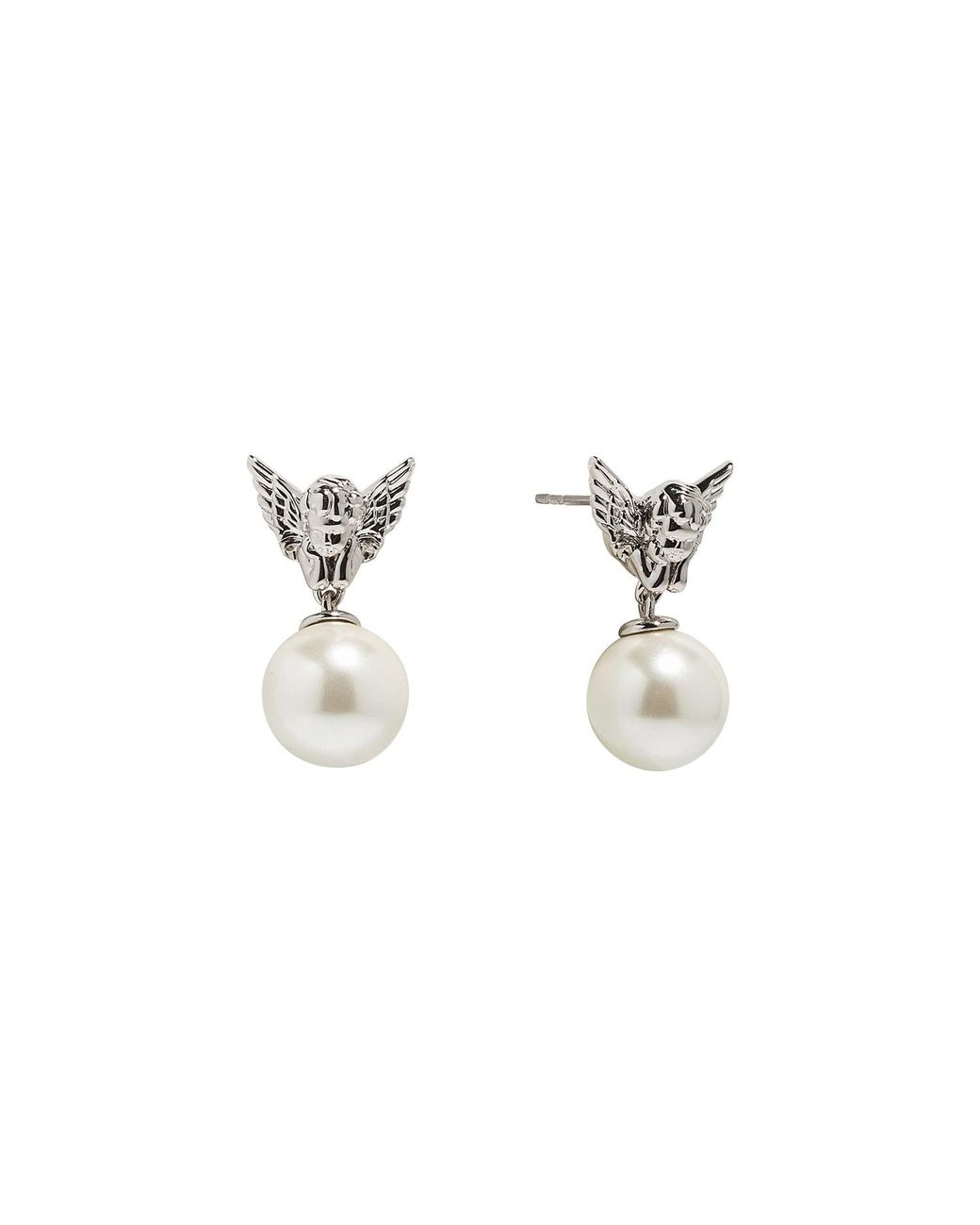 Ogé Jewelry Metallic Ascend Pearl Earrings